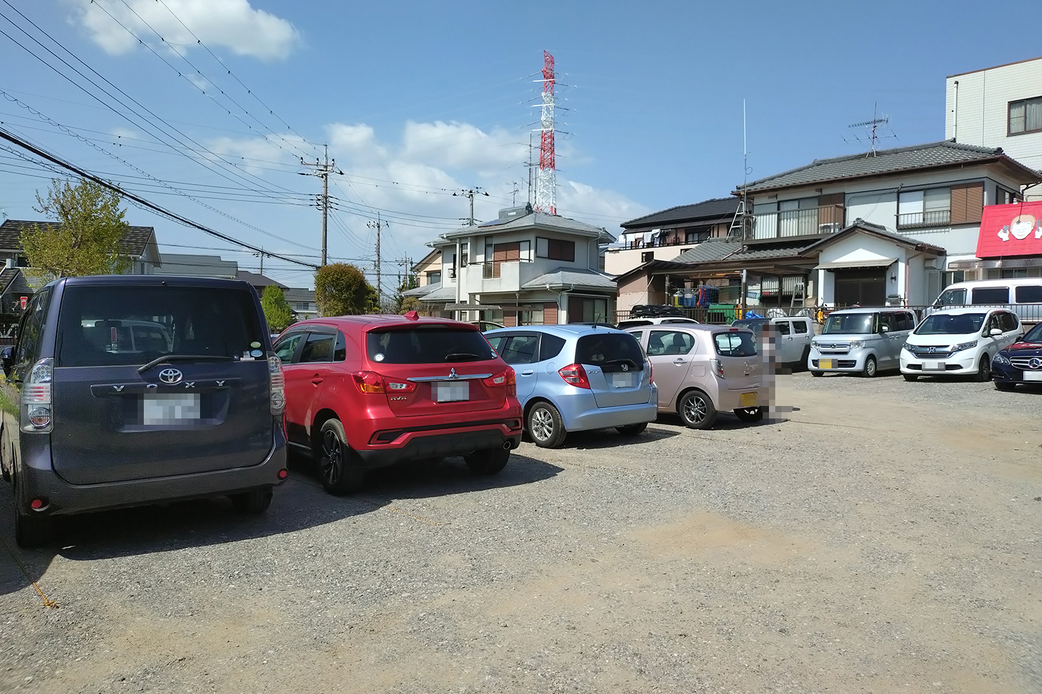 市原のパスタ屋さんキャトルの駐車場の写真